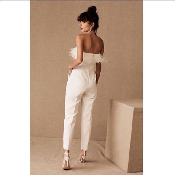ANTHROPOLOGIE x BHLDN Janae Strapless Jumpsuit/ size 4 - Picture 3 of 11